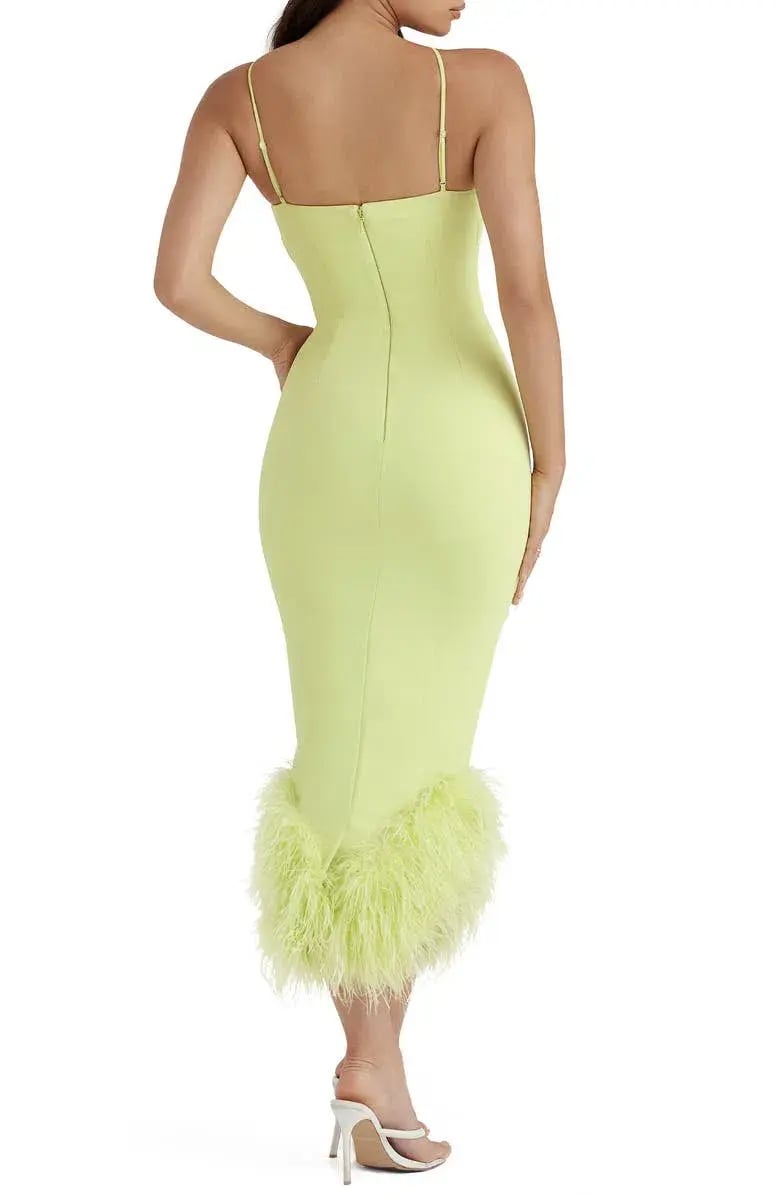 House of CB Alessia Midi Dress in Lime Size M/Au 10 photo 4