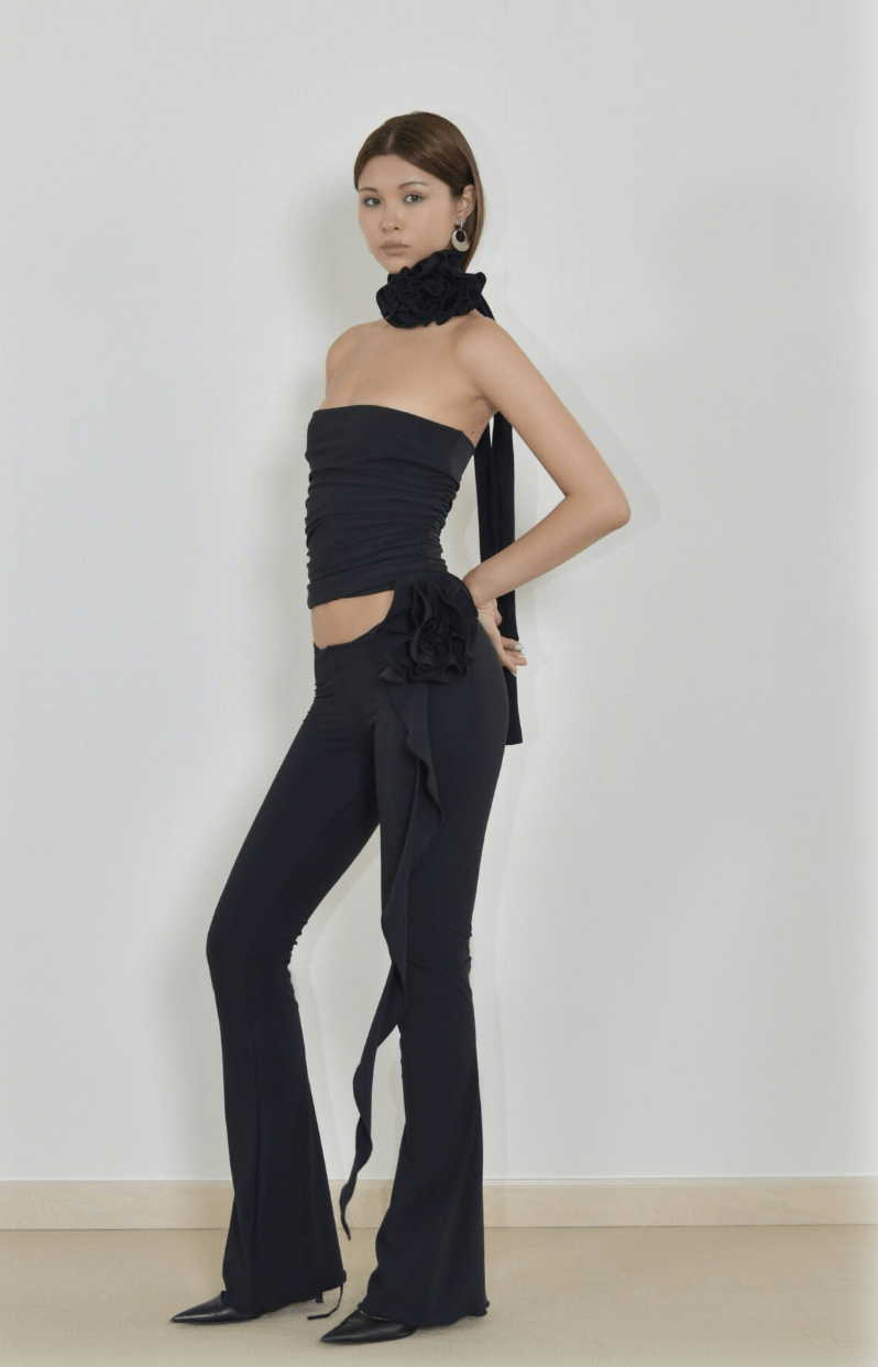 Fanci Club The Gun Pants in Black photo 3