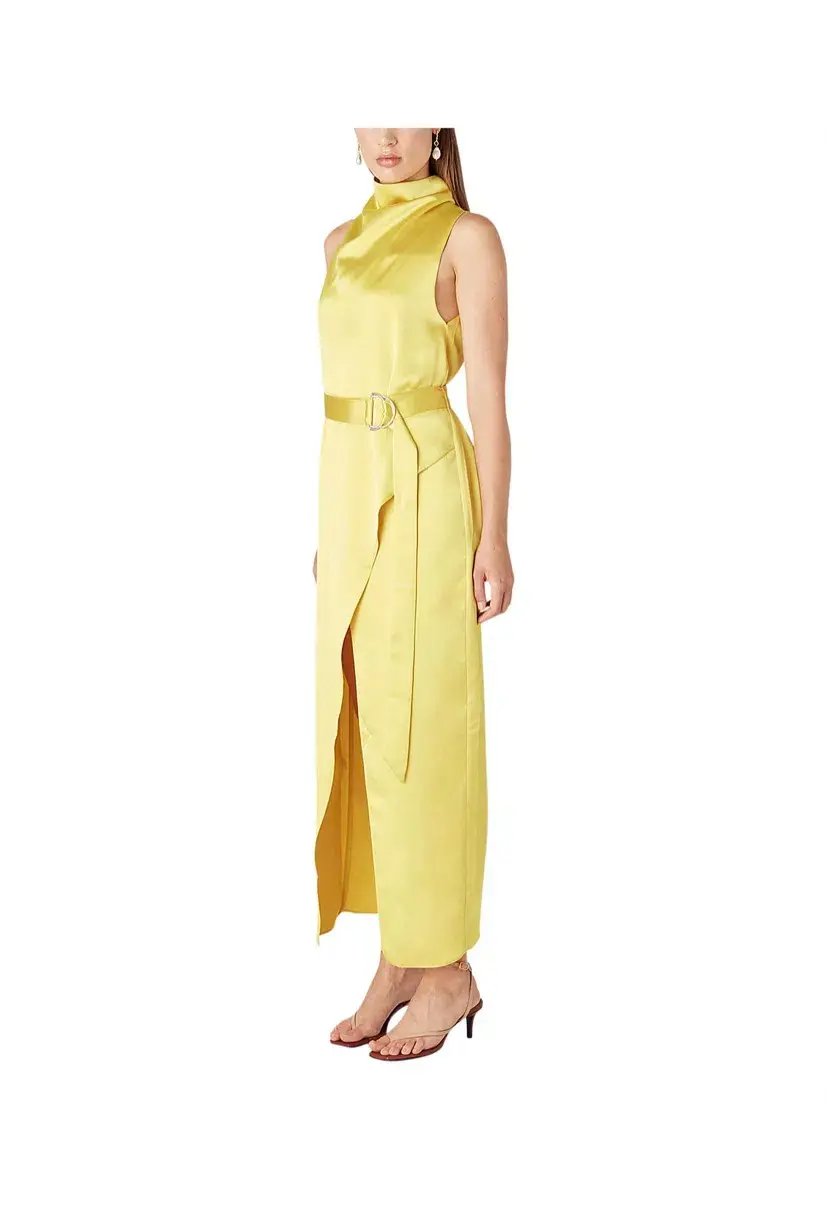 Camilla and Marc Phoebe Drape Dress Yellow Size 10 photo 2