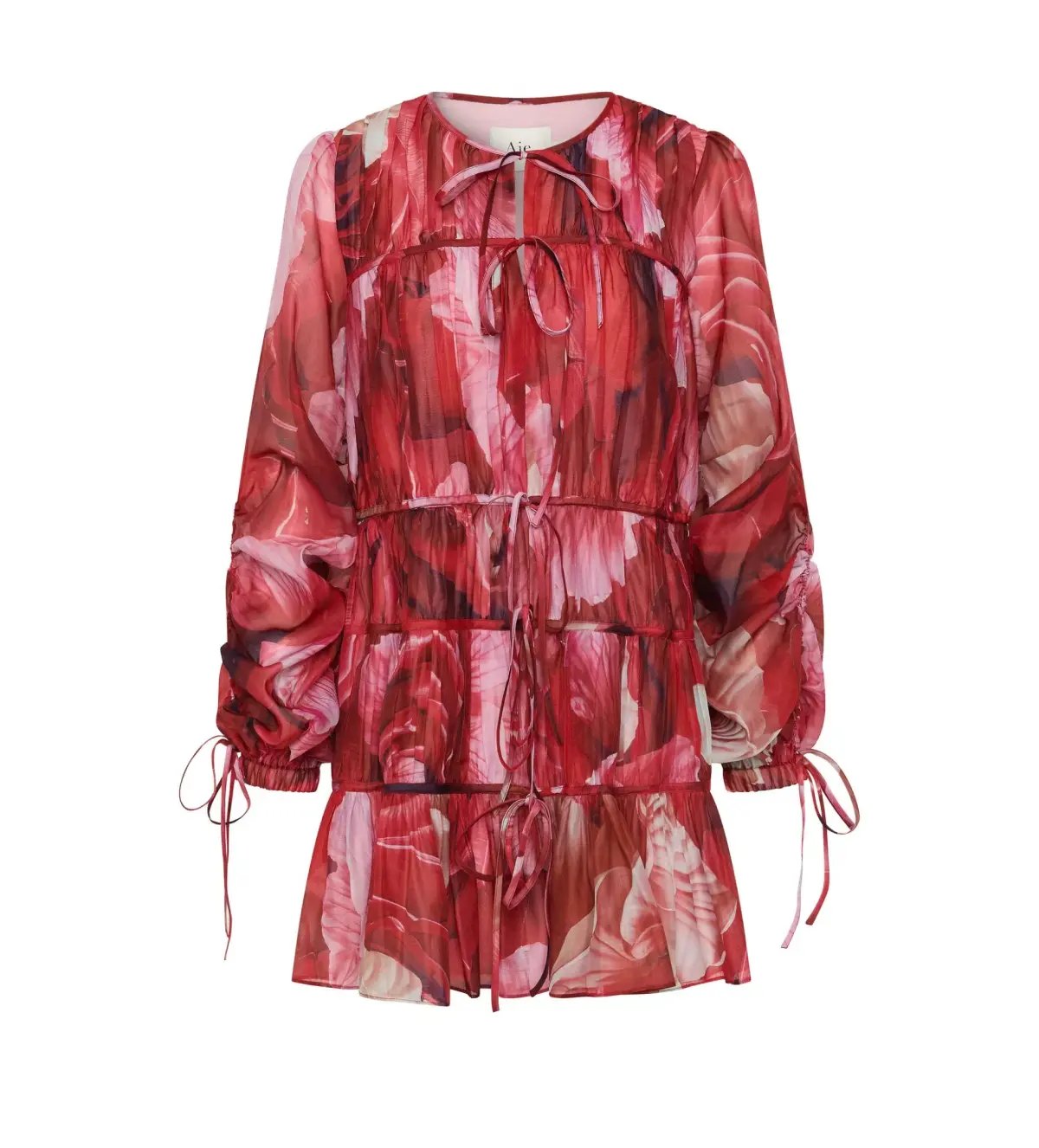 Aje Flora Mini Dress Prismatic Floral Red Size AU 16 photo 7