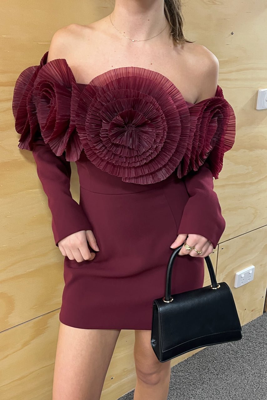 Sonya Siia Mini Dress - Merlot photo 4