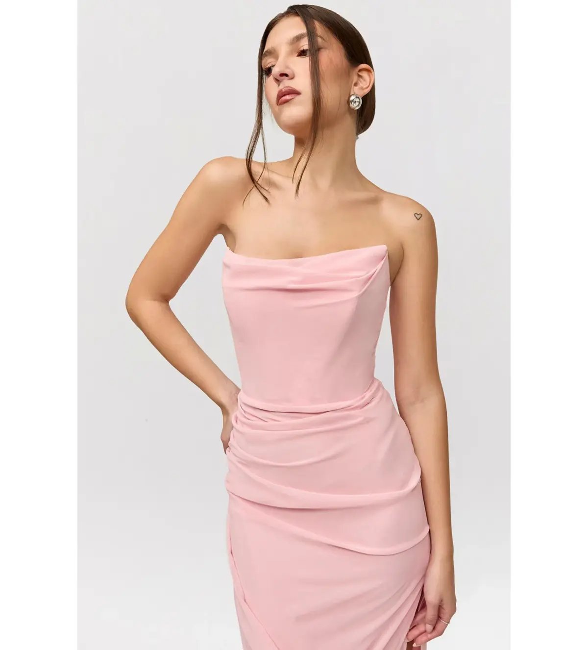 House of CB Adrienne Strapless Gown Pink Quartz Georgette Size XS / AU 6 photo 5