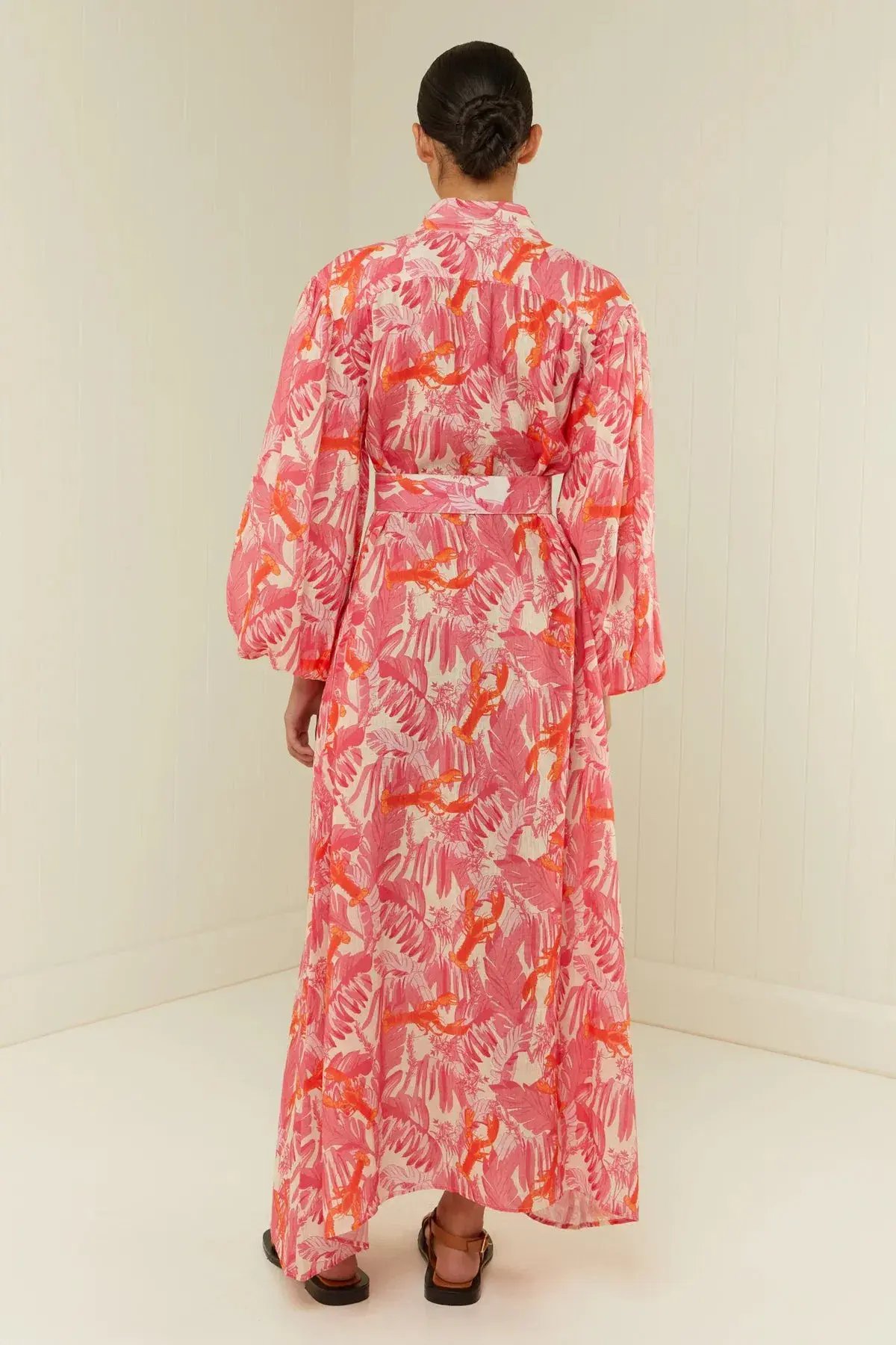Palm Noosa Noddy Dress Pink Lobster Maxi Size AU 10 photo 2
