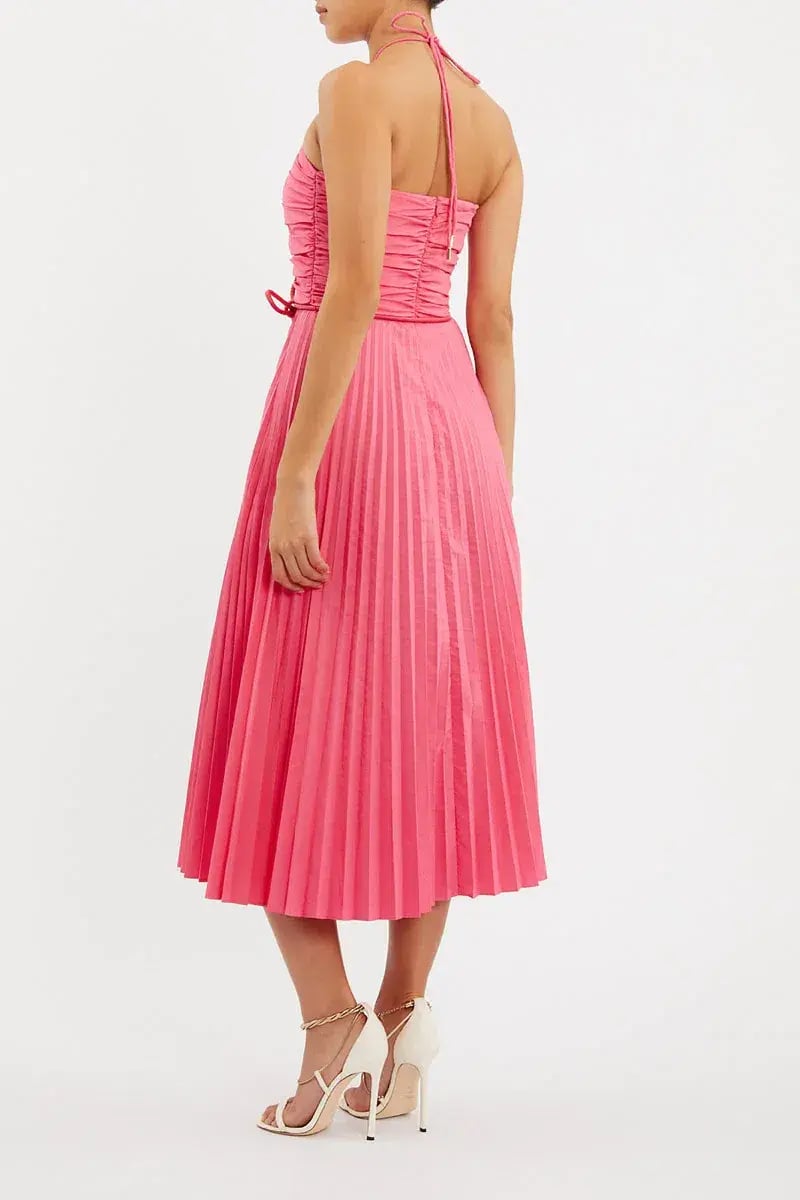 Rebecca Vallance Rosa Halter Dress Pink Size 8 photo 5