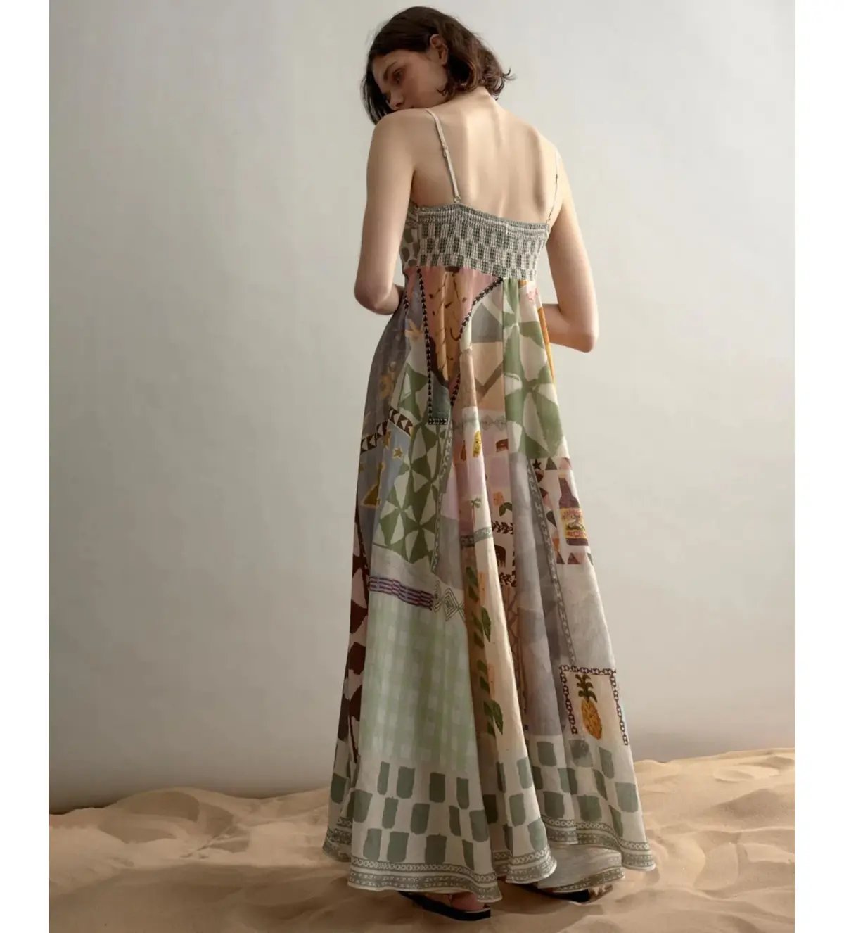 Alemais Emma Gale Maxi Sundress Multi Print Size AU 12 photo 3