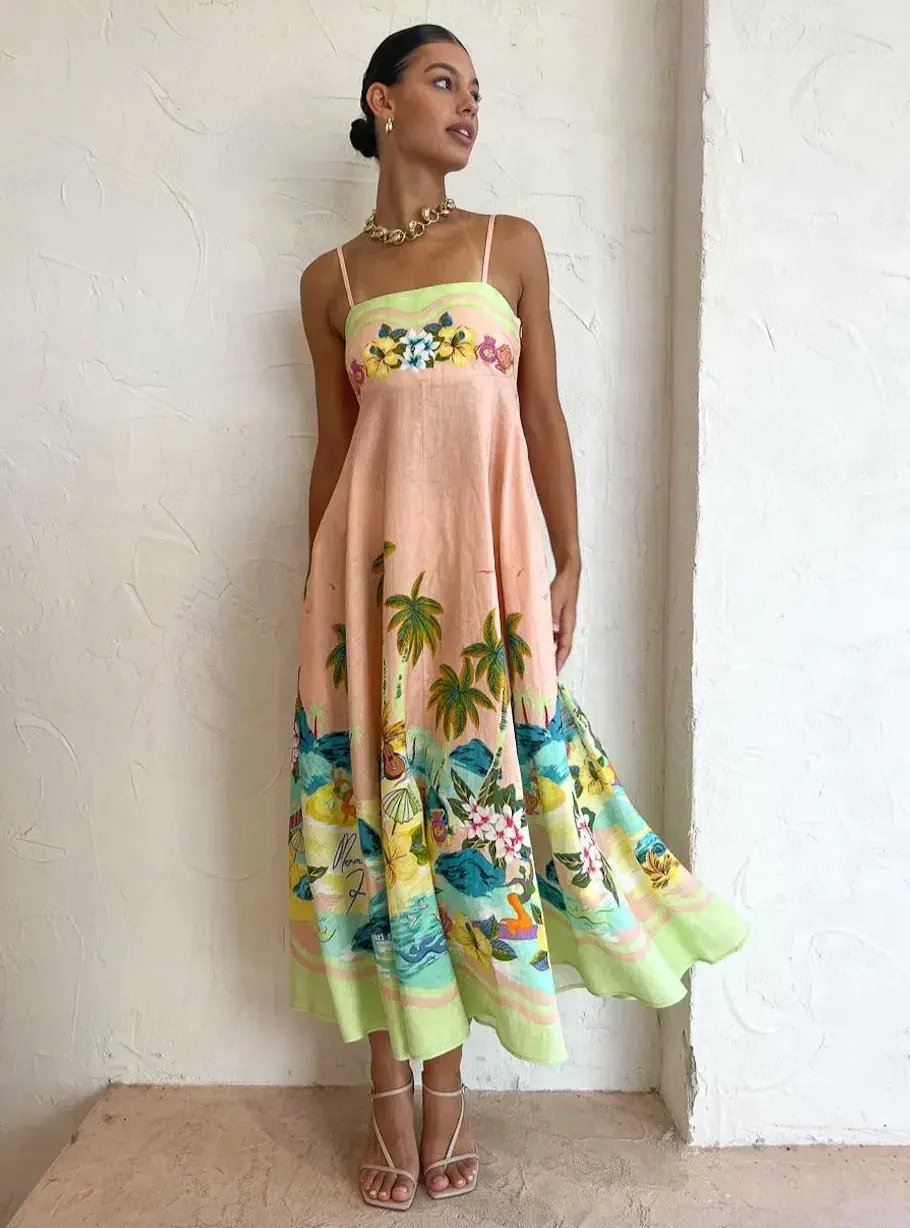 Alemais Mermaid Point Sundress Print Size 8 photo 5