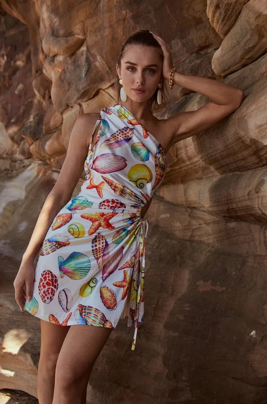 Sonya Moda Nour De La Mer Mini Dress Multi Print Size 10 photo 2