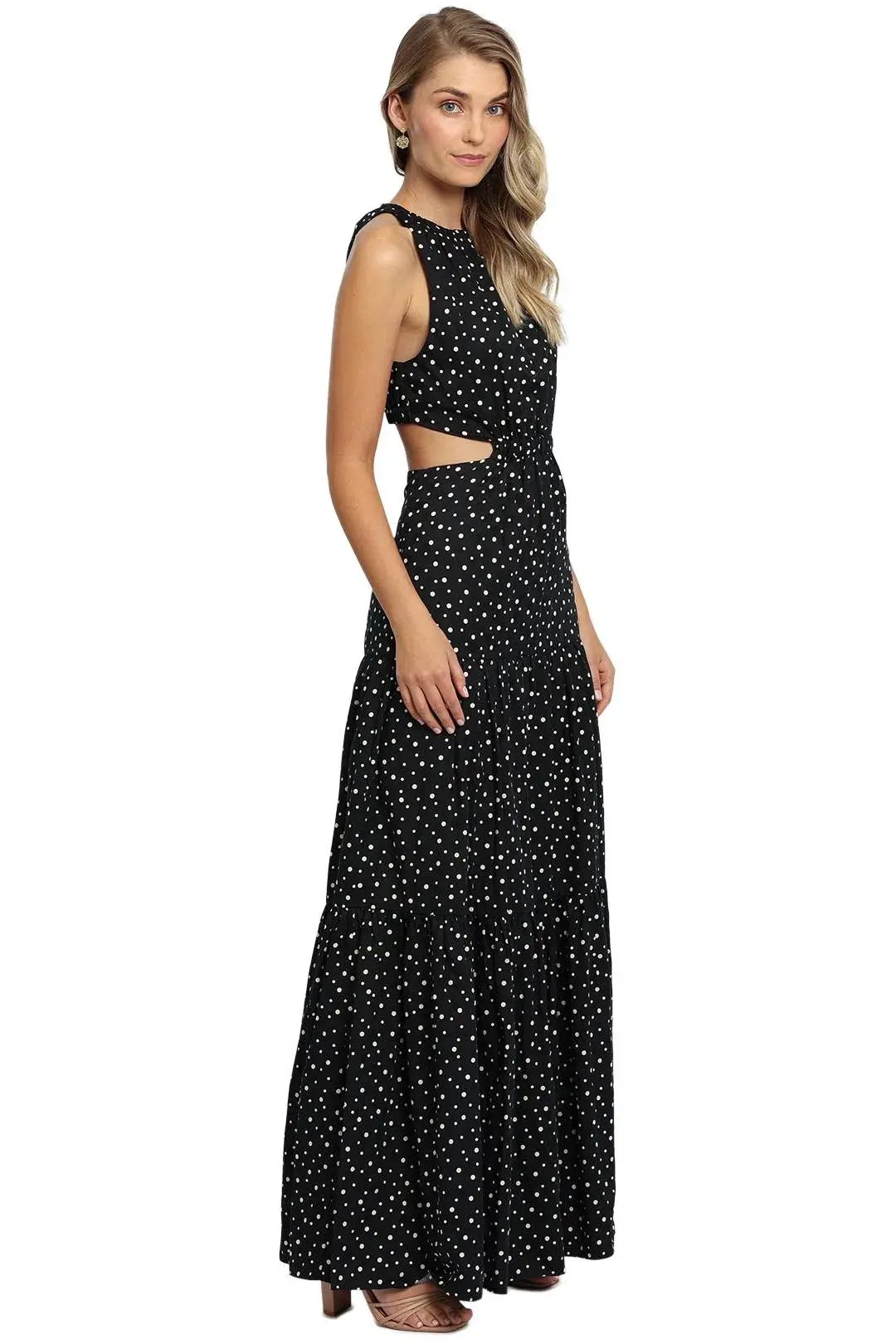 Significant Other Poppy Dress Black Cream Polka Black and White Print Size 8 photo 2