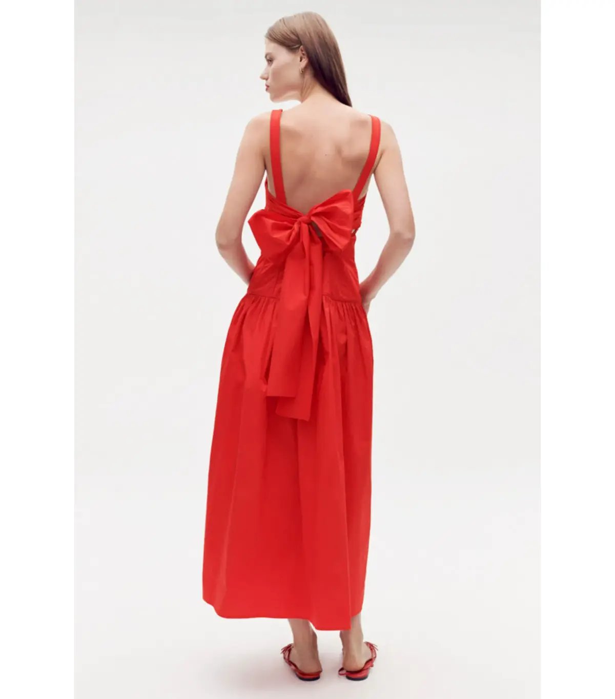 Oroton Tie Back Sundress Poppy Red Size AU 8 photo 4