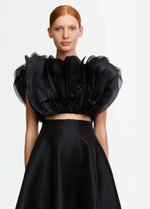 Acler Warburton Top and Skirt Set Black Size AU 12 photo 2