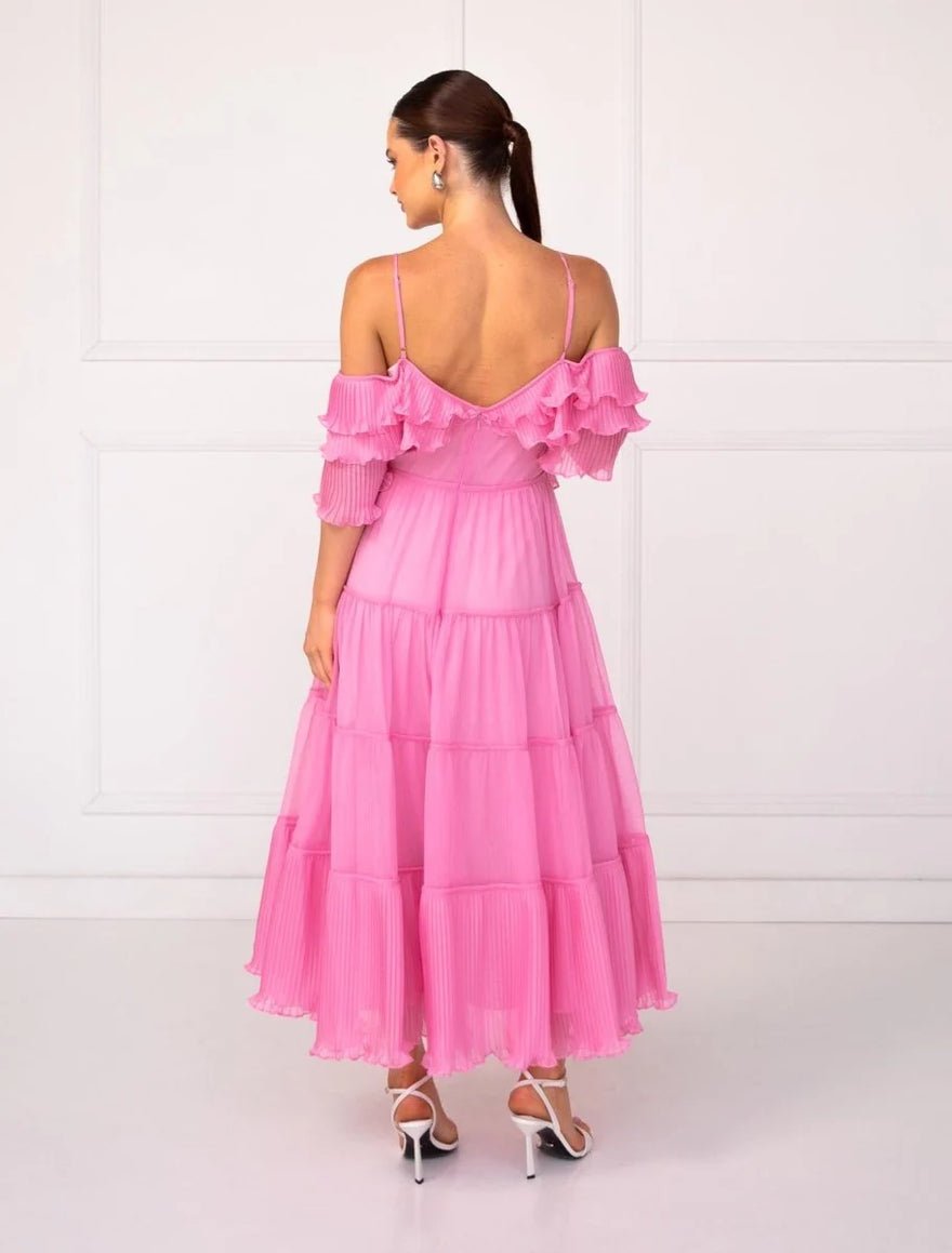 Talulah Cosmos Midi Dress - Pink photo 3