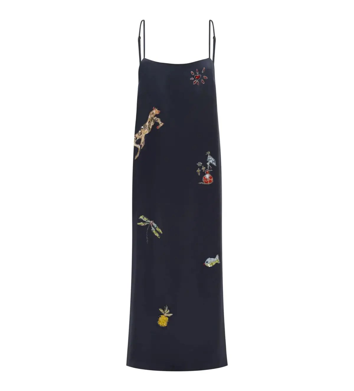 Alemais Fontaine Slip Midi Dress in Navy Size 6 photo 4