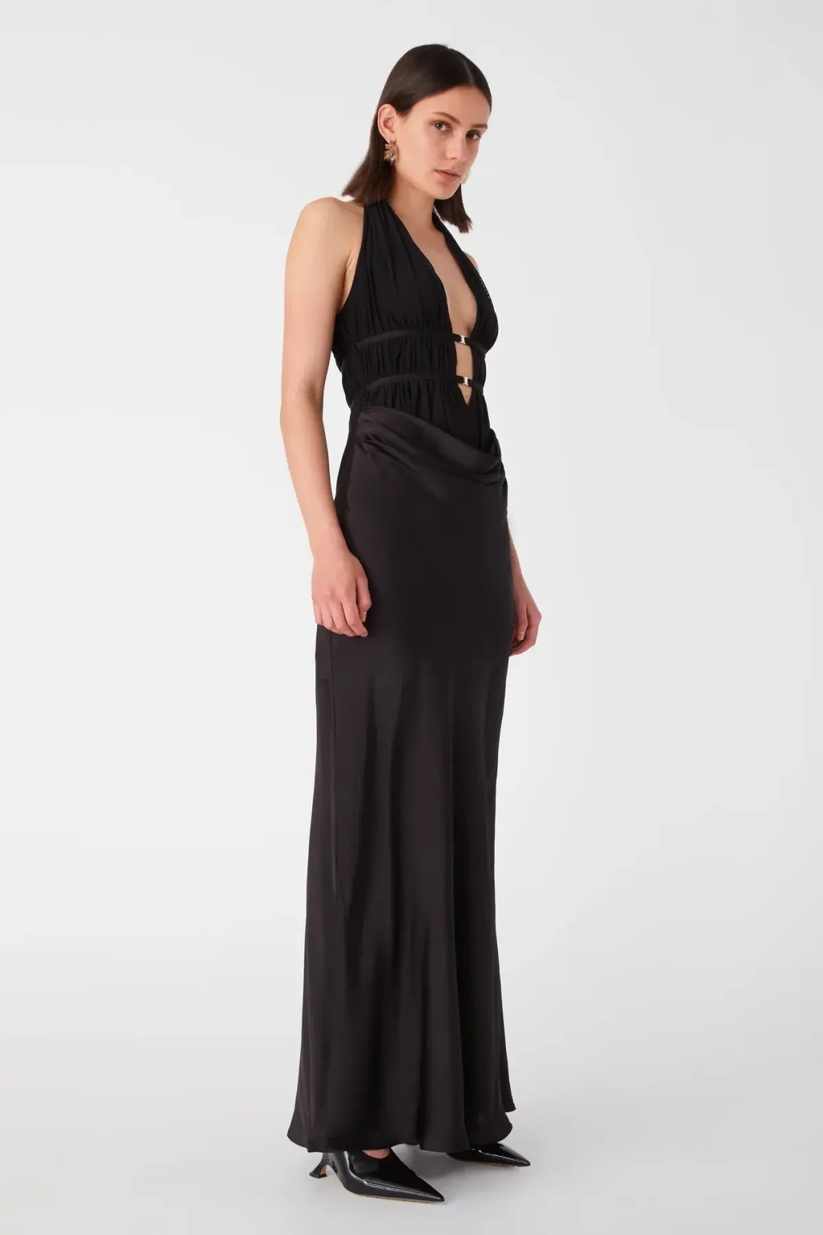Misha Celine Maxi Dress Black Size 6 photo 5