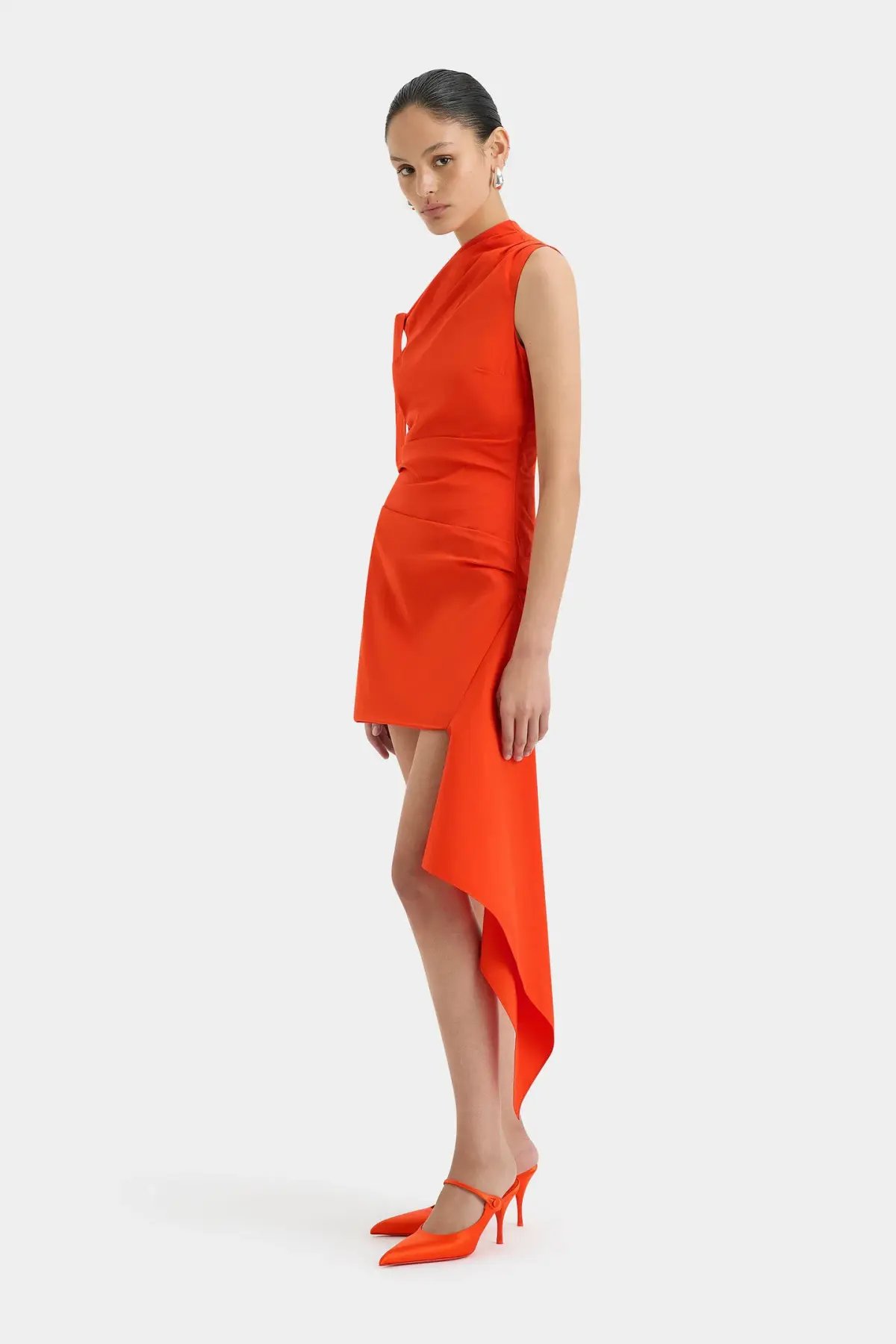 Sir the Label Dahlia Mini Dress Tangerine Size 4 / AU 14 photo 2