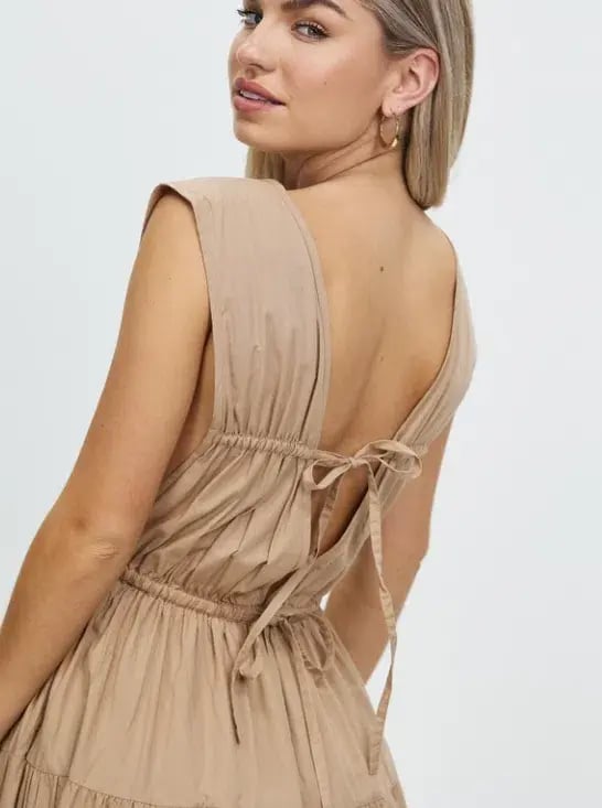 Palm Noosa Wish You Were Here Midi Dress Brown Size 12 photo 4