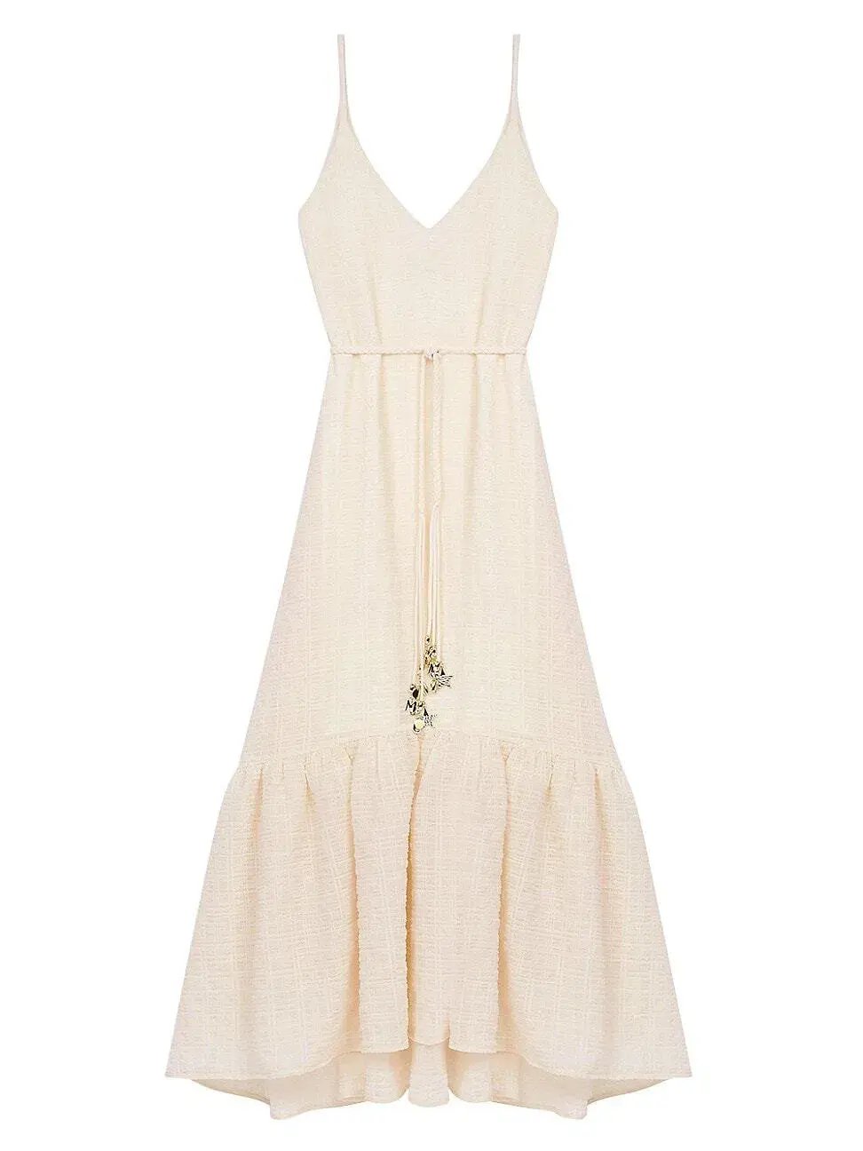 Maje Rolio Strappy Woven Maxi Dress Ecru Cream Size 34 / AU 6 photo 8