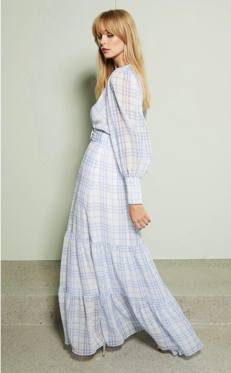 Bec & Bridge Alexa Midi Dress Gingham Print Size 8 photo 2