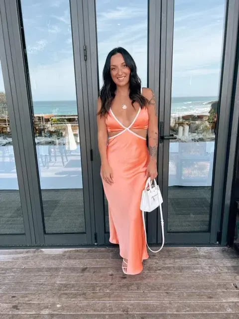 Bec & Bridge Veronique Maxi Dress Coral Size 10 photo 3