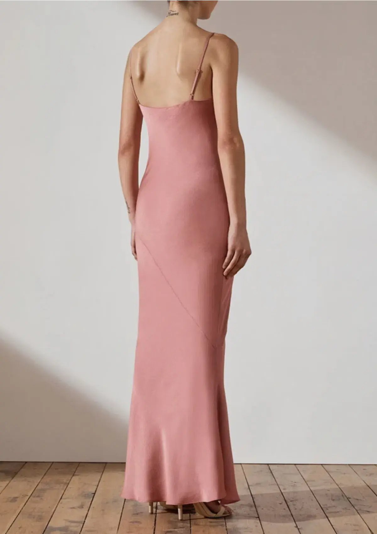 Shona Joy Luxe Bias Cowl Slip Dress Rose Size 14 photo 2