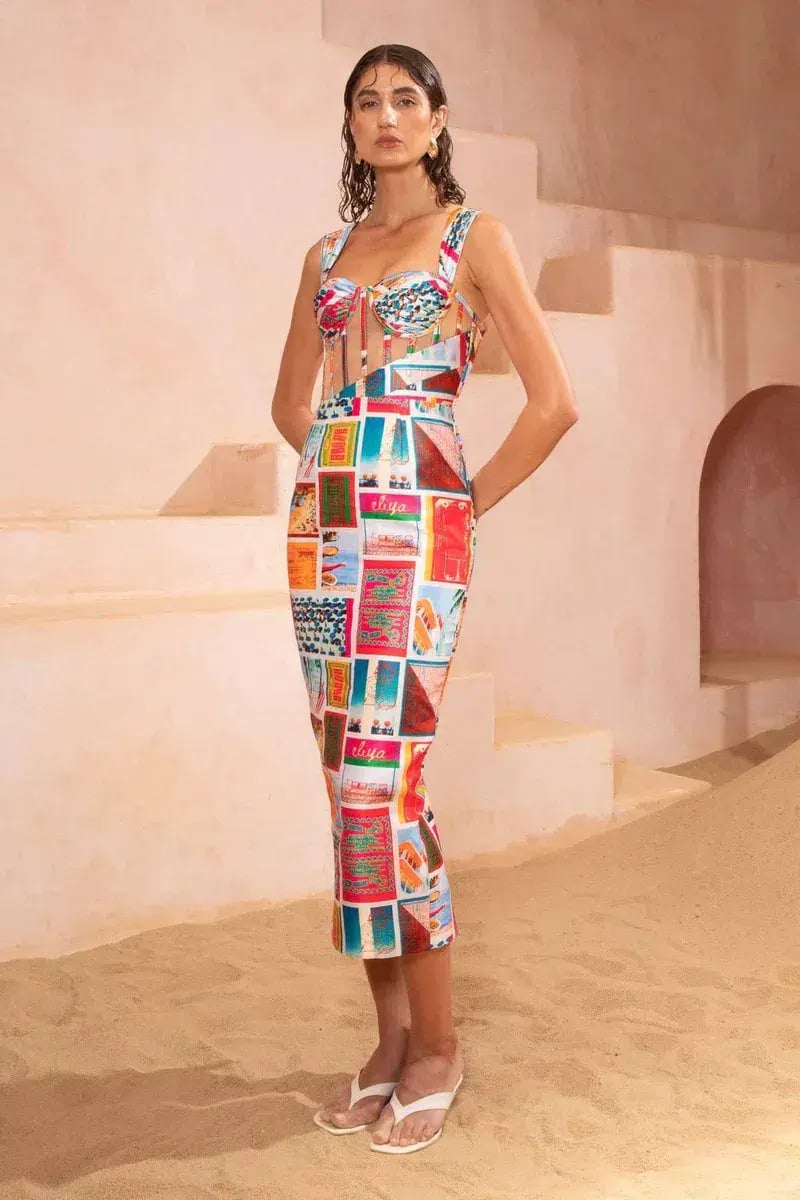 Eliyah The Label Lipari Midi Dress Size XS / Aus 6 photo 2