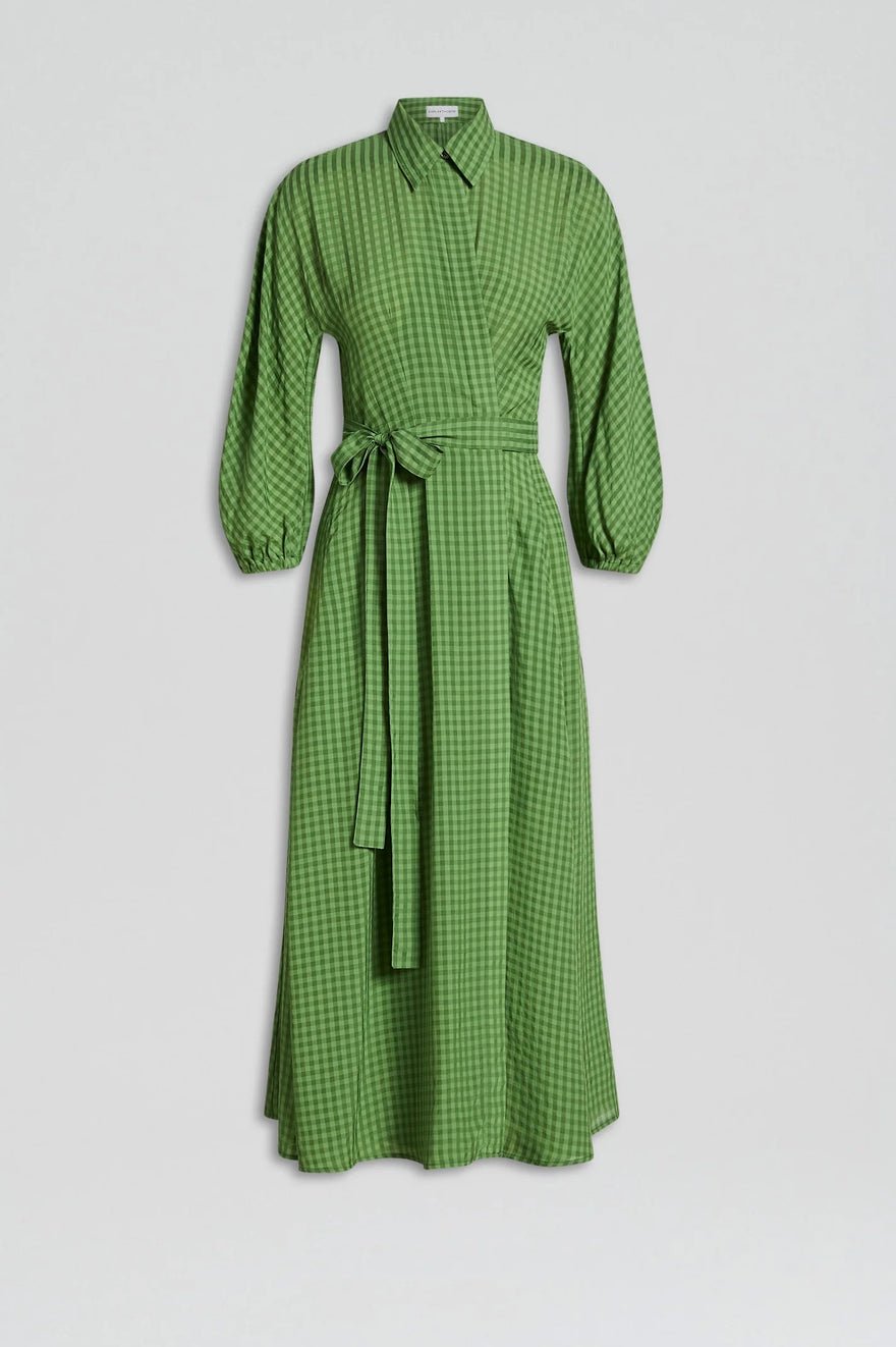 Scanlan Theodore Gingham Wrap Dress - Safari photo 4