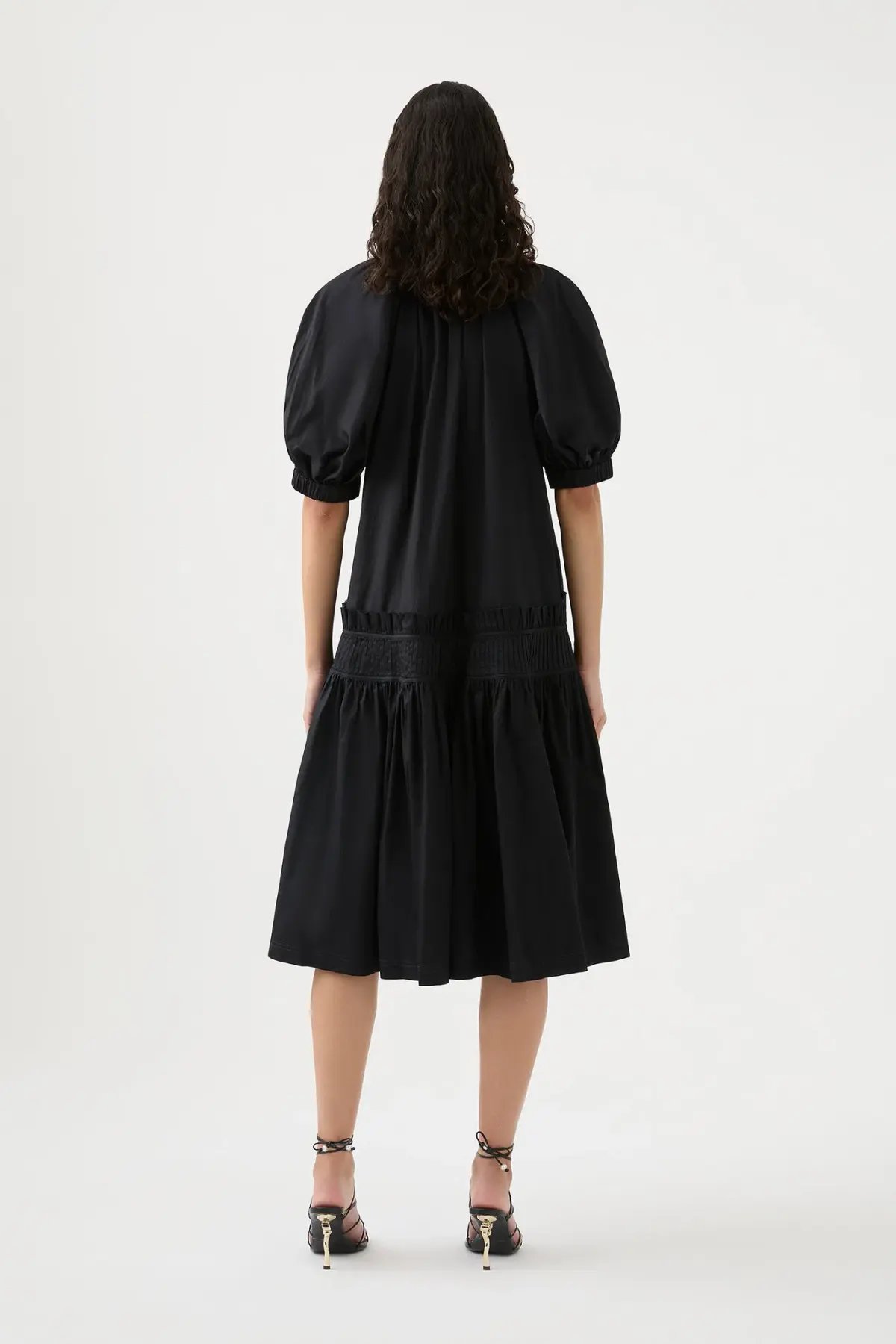 Aje Novella Midi Smock Dress Black Size AU 14 photo 2