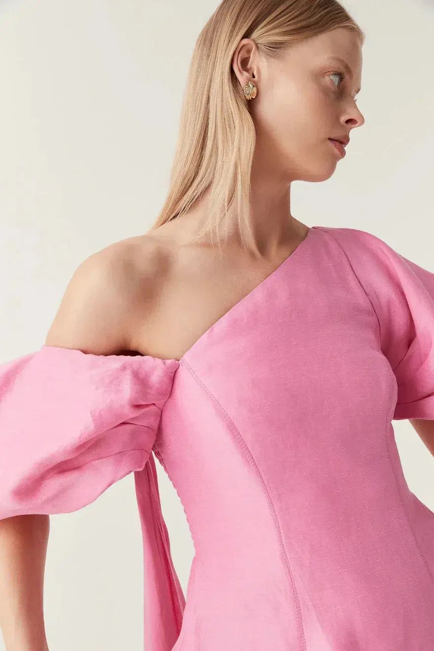 Aje Arista Tulip Sleeve Midi Dres Size 12 photo 4