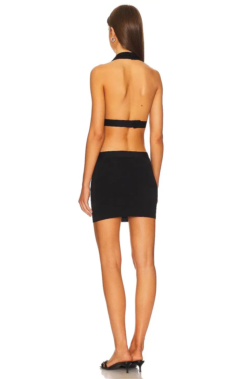 Aya Muse Poinsettia Black Dress Black Size 8 photo 7