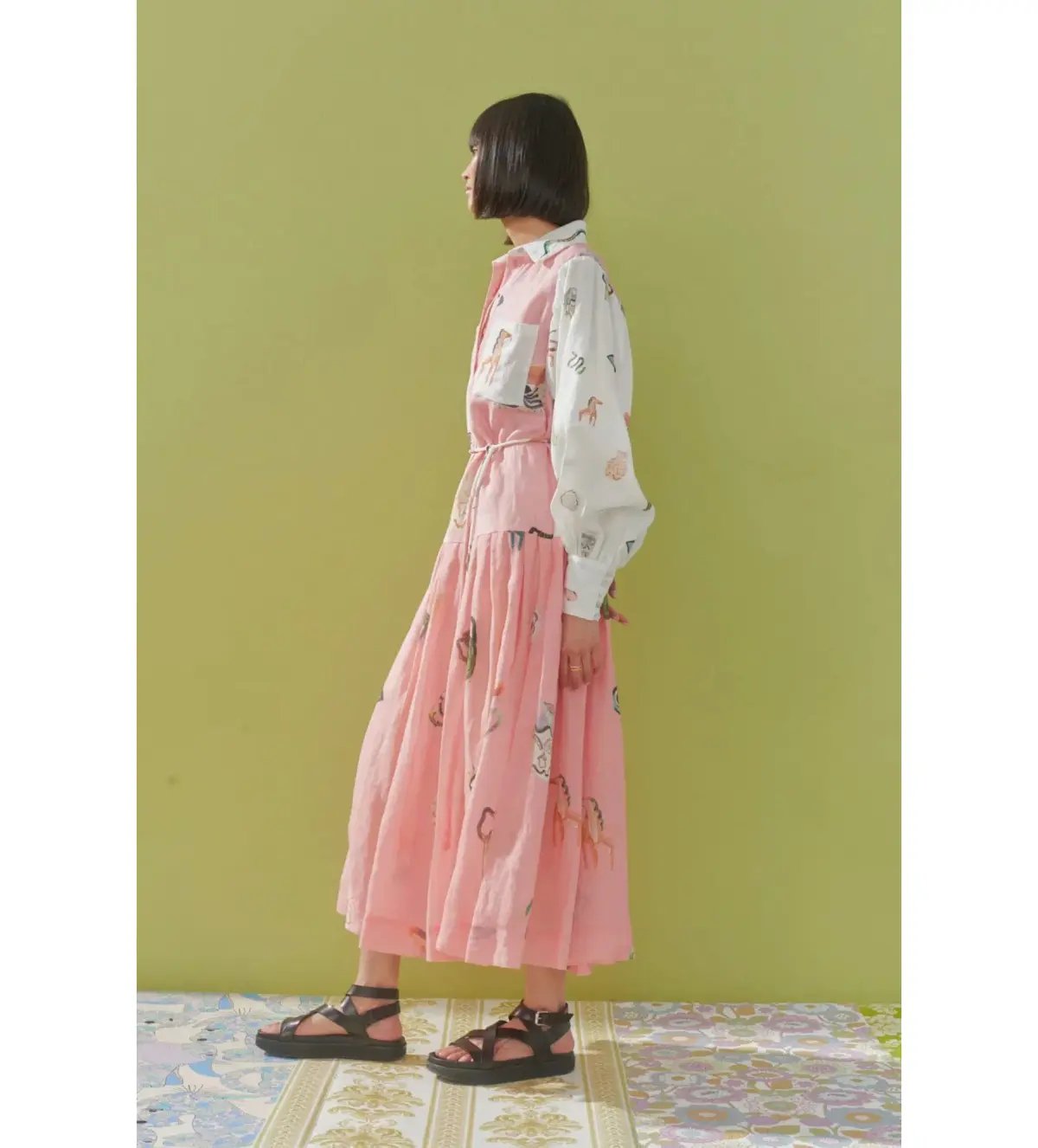 Alemais Cleo Patchwork Midi Shirtdress Multi Print Size AU 12 photo 2