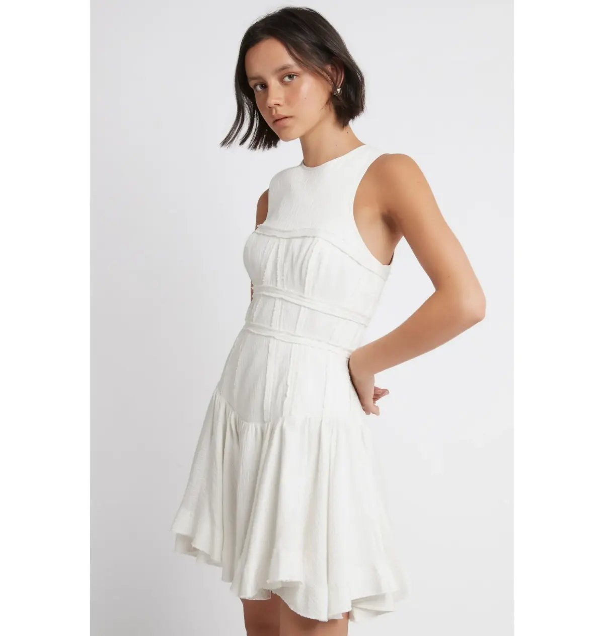 Aje Corset Mini Dress White Size AU 12 photo 3