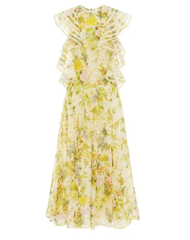 Alemais Eden Flounce Midi Dress Multi Size 8 photo 11