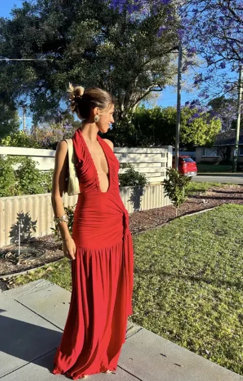 Deconduarte Dakota Pure  Dress Red Size 10 photo 2