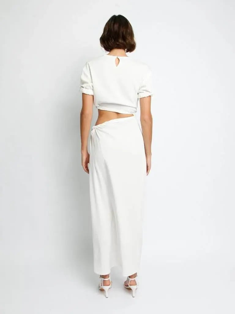Christopher Esber ROLLED UP TEE DRESS White Size 4 photo 2