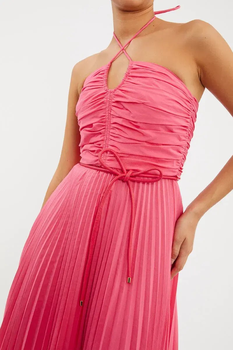 Rebecca Vallance Rosa Halter Dress Pink Size 8 photo 4