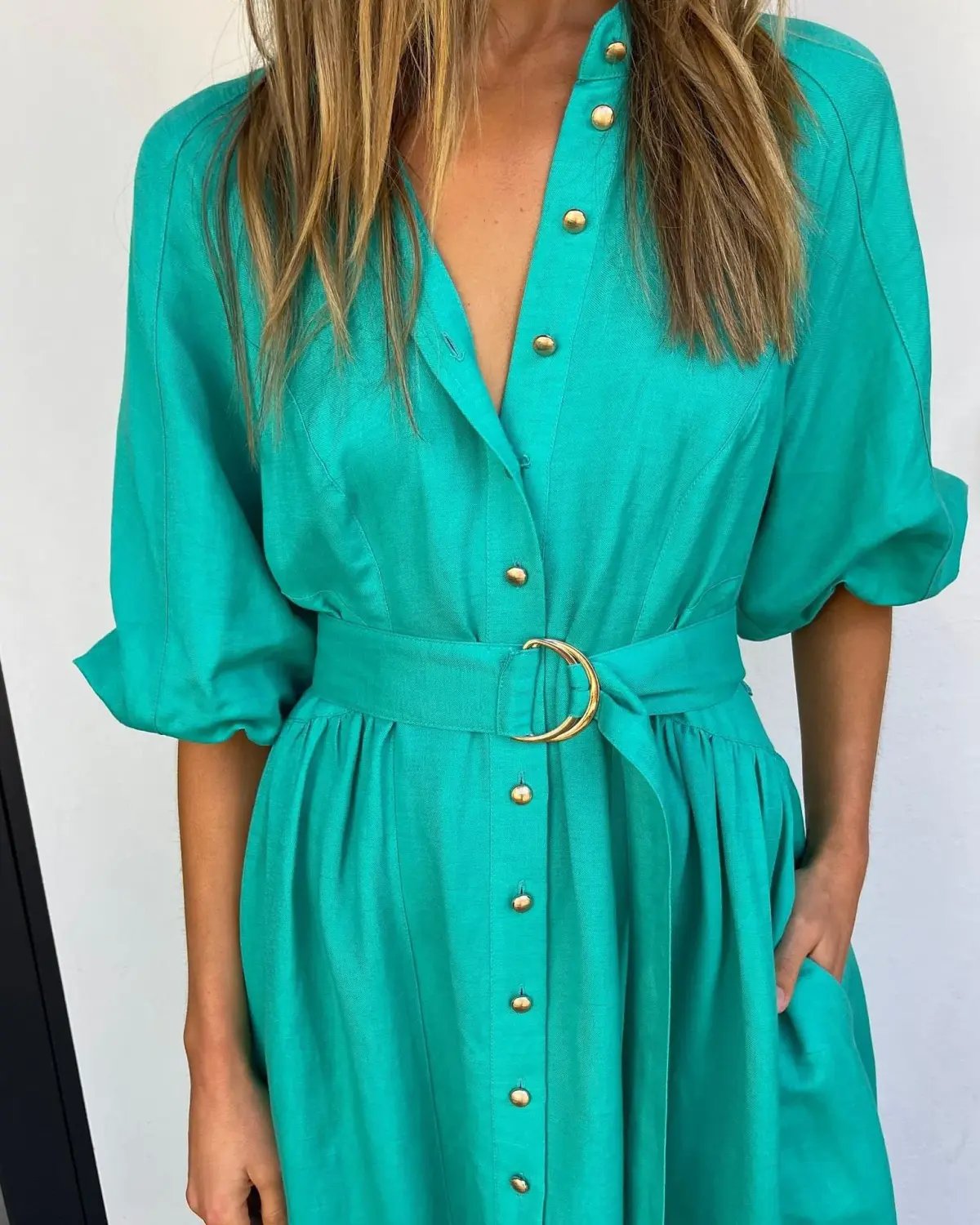 Sheike Piper Dress in Green Size 14 photo 2