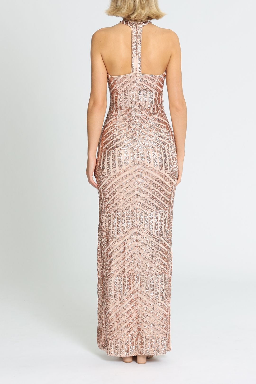 Diana Halter Gown - Blush photo 3