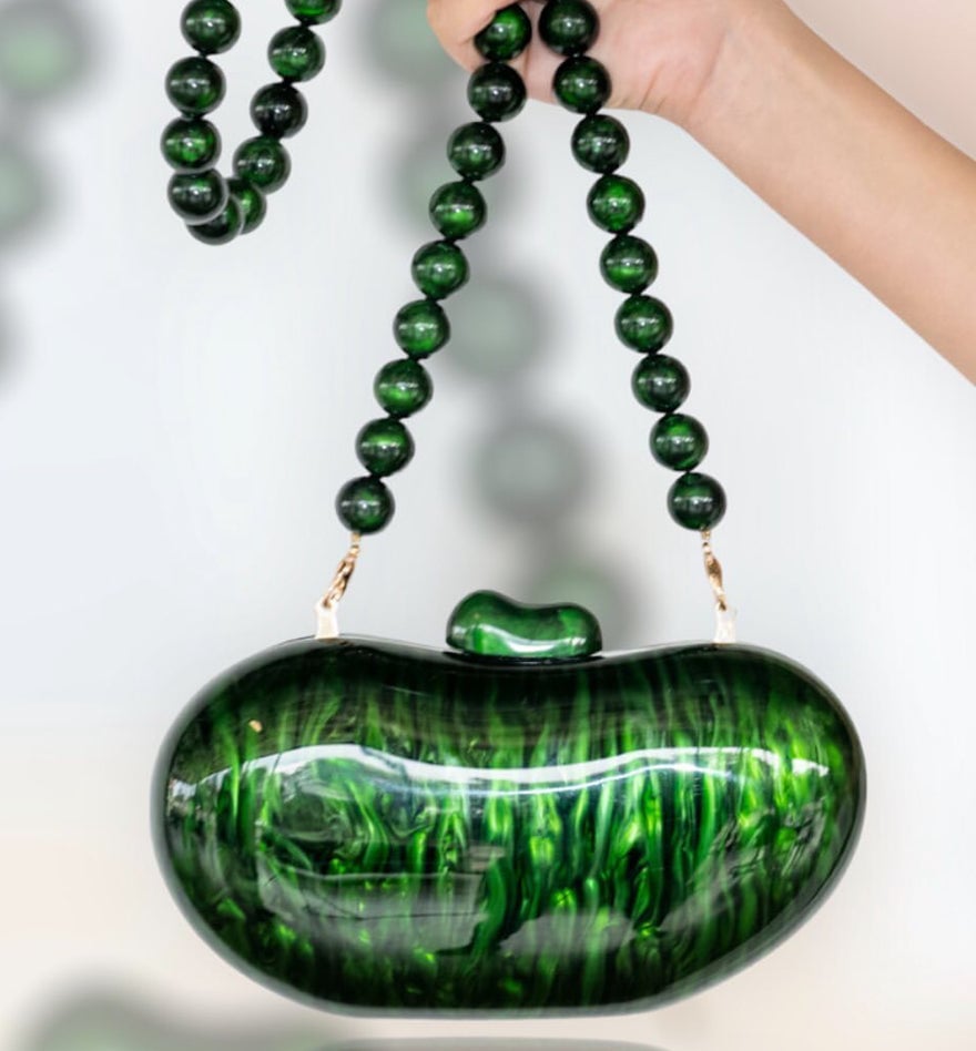 Katherine Land Agate Clutch, Green photo 4