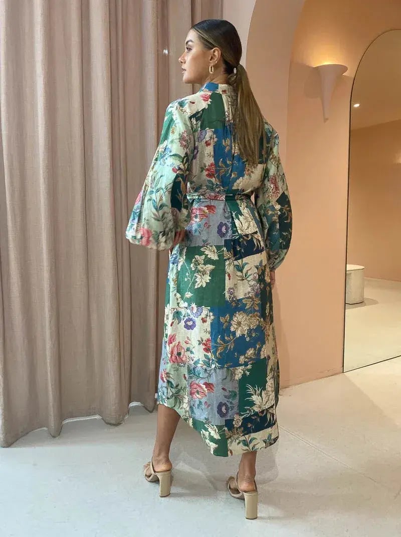 Alemais Loretta Patchwork Shirtdress Print Size 8 photo 7