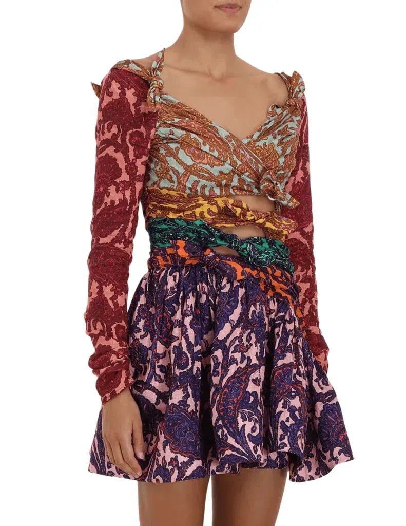 Zimmermann Tiggy Bow Mini Dress Multi Size 1/Au 10 photo 3