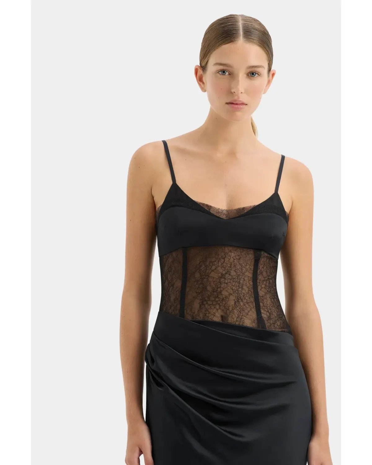 Sir the Label The Dunya Draped Gown in Black Size AU 10 photo 4