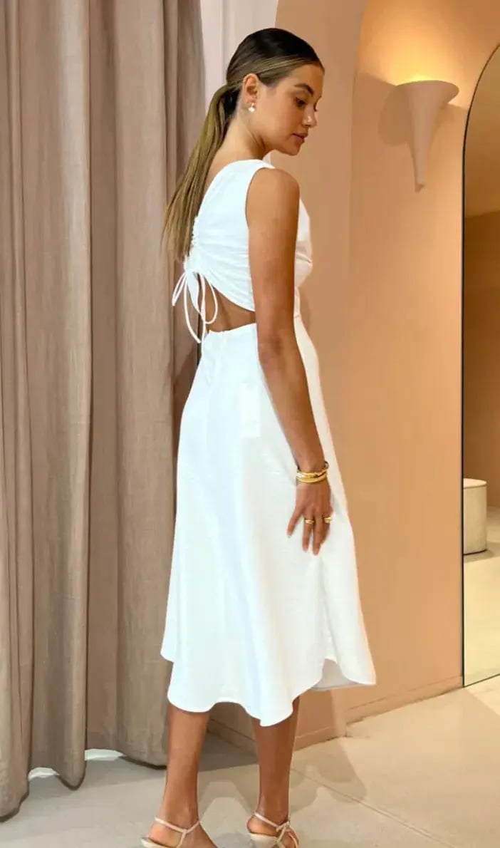 One Fell Swoop Marni Midi Dress in Pulsar White Size 10 photo 3