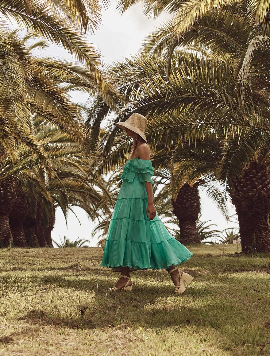 Talulah Cosmos Midi Dress - Aqua photo 3