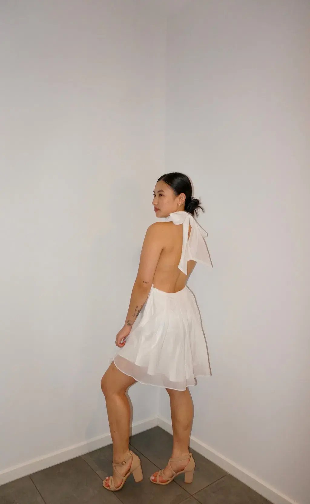 Calia Collection Rosalia Mini Dress White Size 10 photo 3