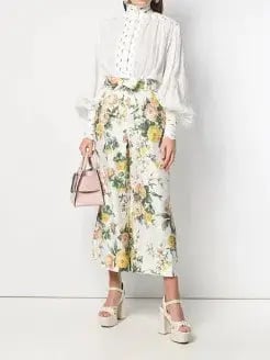 Zimmermann Zippy Wrap Bodice & Crop Flare Set Floral Size 1 / AU 10 photo 2