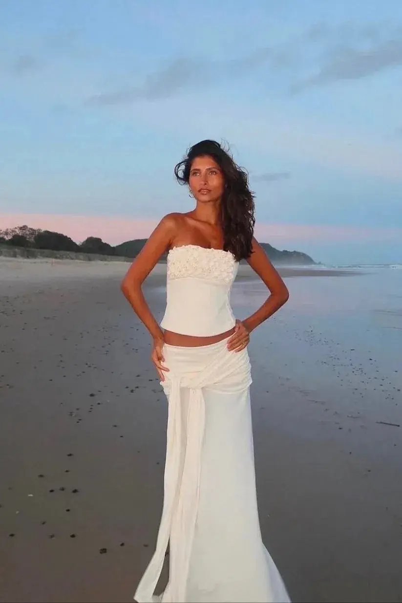Ance Gria Jude Set Top and Skirt in Ivory Size S / AU 8 photo 8