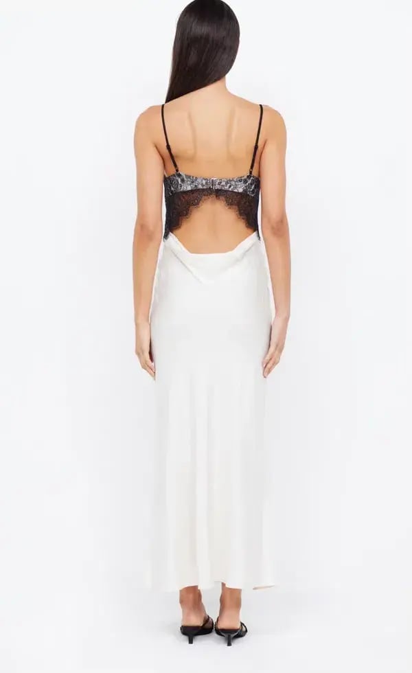 Bec & Bridge Emery Lace Maxi Dress in Ivory/Black Size 8 photo 3