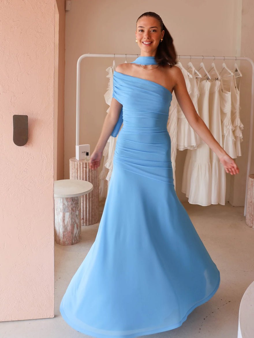 By Nicola Fiesta Off Shoulder Maxi Dress - Bleu photo 3