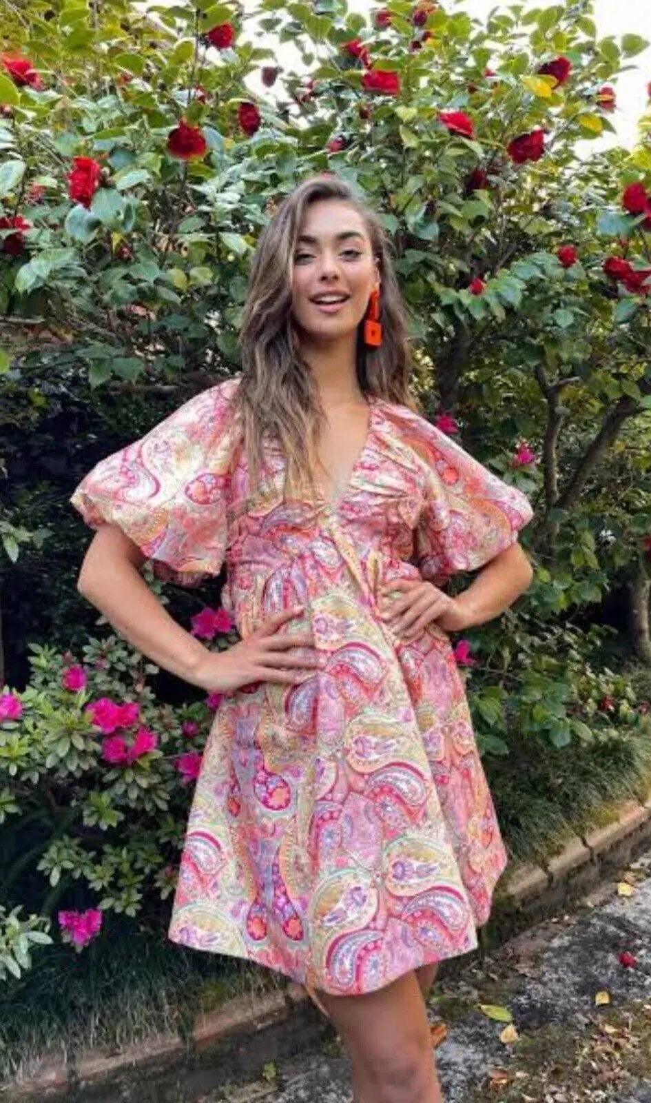 Shieke Holly Paisley Dress Pink Size AU 10 photo 2