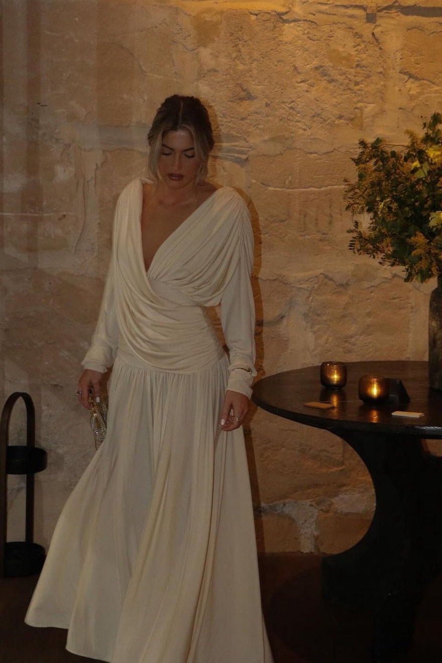 Amyshehab Long Sleeve Drape Dress photo 3