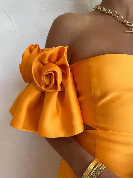 Alemais Macie Rosette Mini Dress in Tangerine Size S / AU 8 photo 3